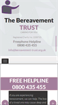 Mobile Screenshot of bereavement-trust.org.uk